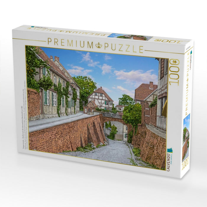 Tangermünde – Straße nach der Wasserpforte (Rossfurth) um 1915 - CALVENDO Foto-Puzzle'