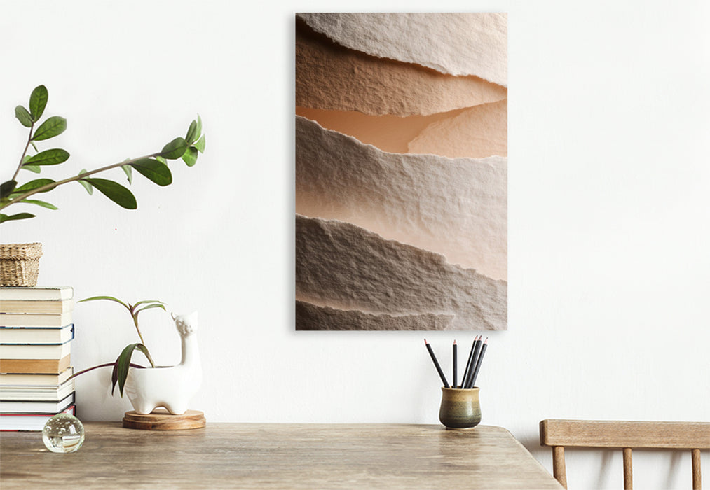 Premium Textil-Leinwand Flächen im Dialog von Stille und Harmonie