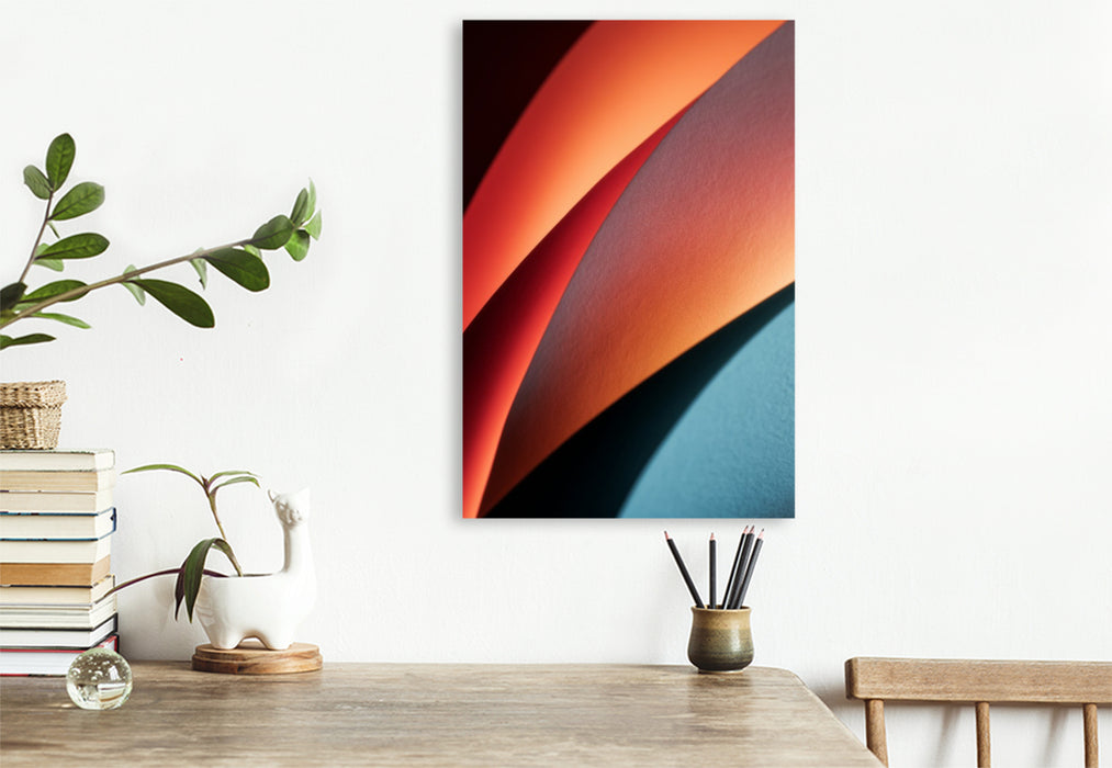 Premium Textil-Leinwand Linien, die Bewegung und Ruhe zugleich tragen