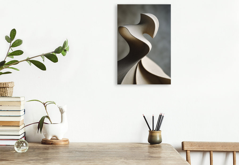 Premium Textil-Leinwand Skulpturale Rundungen, in sanfter Vollendung