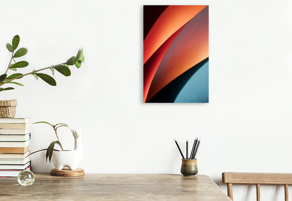 Premium Textil-Leinwand Linien, die Bewegung und Ruhe zugleich tragen