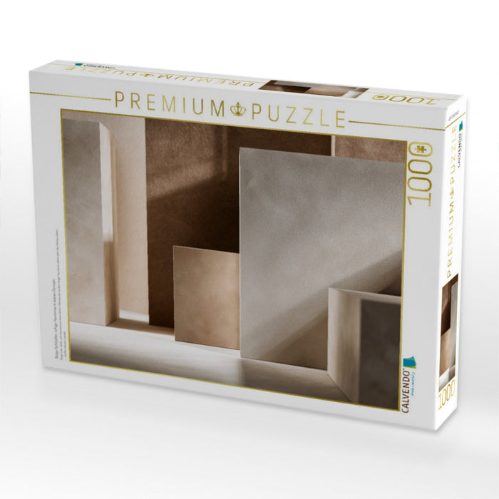 Beige Farbfelder, ruhige Harmonie in klaren Formen - CALVENDO Foto-Puzzle'