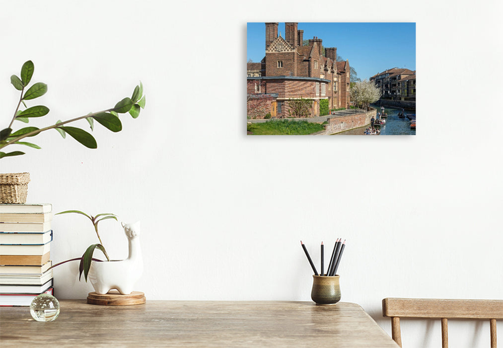 Premium Textil-Leinwand Punting, Magdalene College, Cambridge