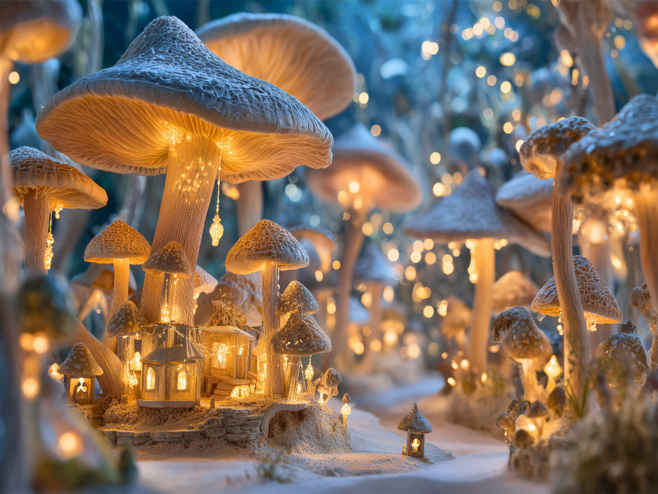 Verstecktes Feendorf im geheimnisvollen Pilzwald - CALVENDO Foto-Puzzle'