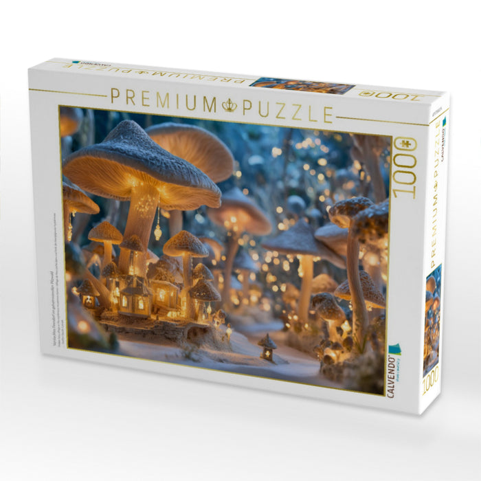 Verstecktes Feendorf im geheimnisvollen Pilzwald - CALVENDO Foto-Puzzle'