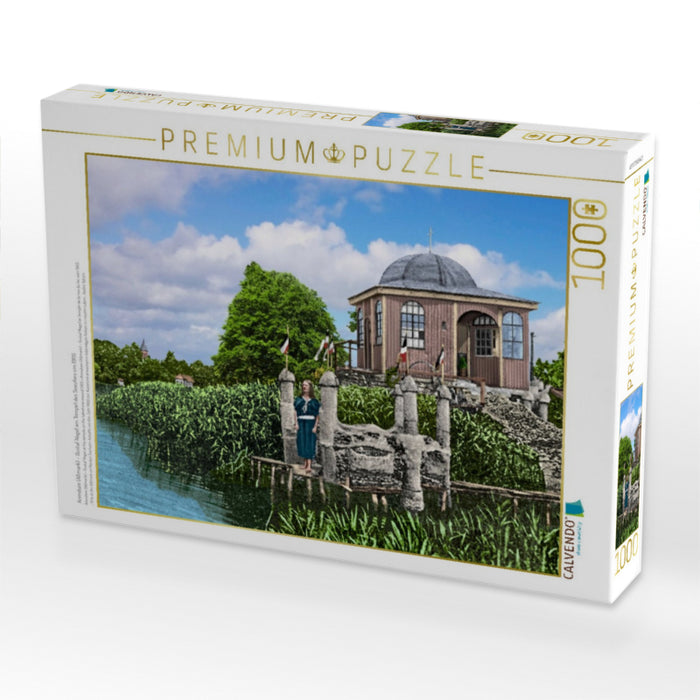 Arendsee (Altmark) – Gustaf Nagel am Tempel des Seeufers um 1905 - CALVENDO Foto-Puzzle'