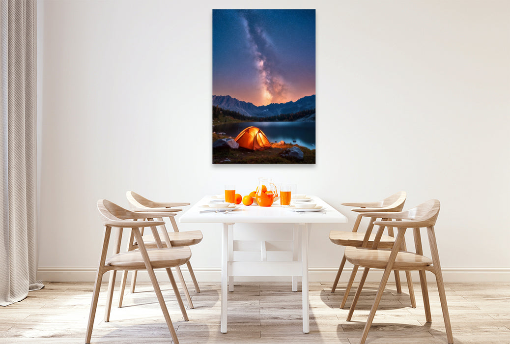 Premium Textil-Leinwand Berge flüstern Freiheit