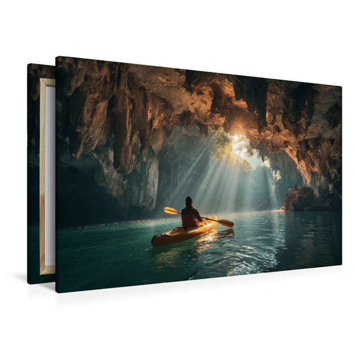 Premium Textil-Leinwand Die Natur ist mein Fitnessstudio