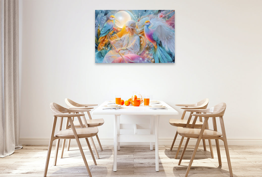 Premium Textil-Leinwand Glückselige Welten