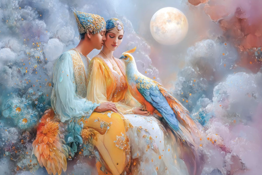 Premium Textil-Leinwand Glückselige Welten