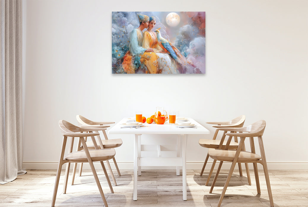 Premium Textil-Leinwand Glückselige Welten