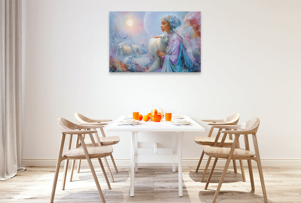 Premium Textil-Leinwand Glückselige Welten