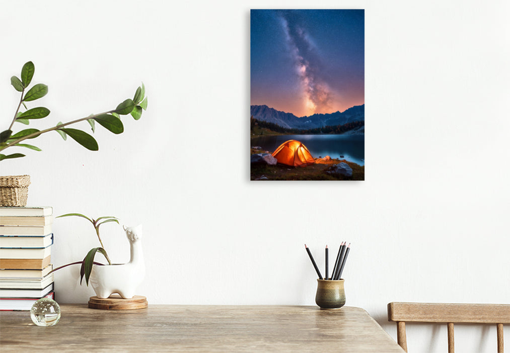 Premium Textil-Leinwand Berge flüstern Freiheit