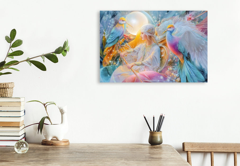 Premium Textil-Leinwand Glückselige Welten