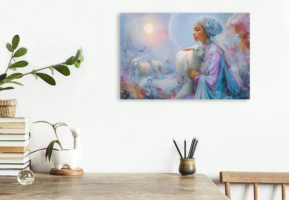 Premium Textil-Leinwand Glückselige Welten