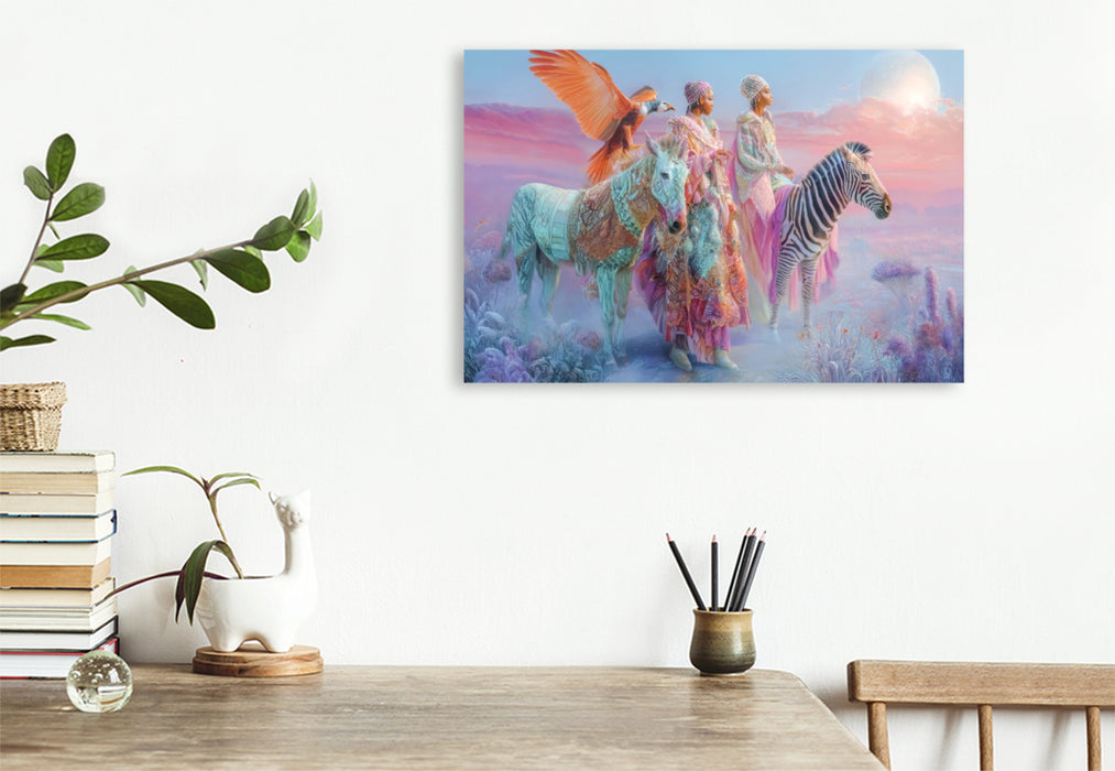 Premium Textil-Leinwand Glückselige Welten