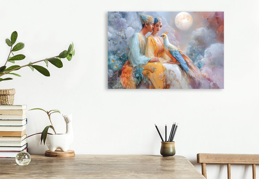 Premium Textil-Leinwand Glückselige Welten