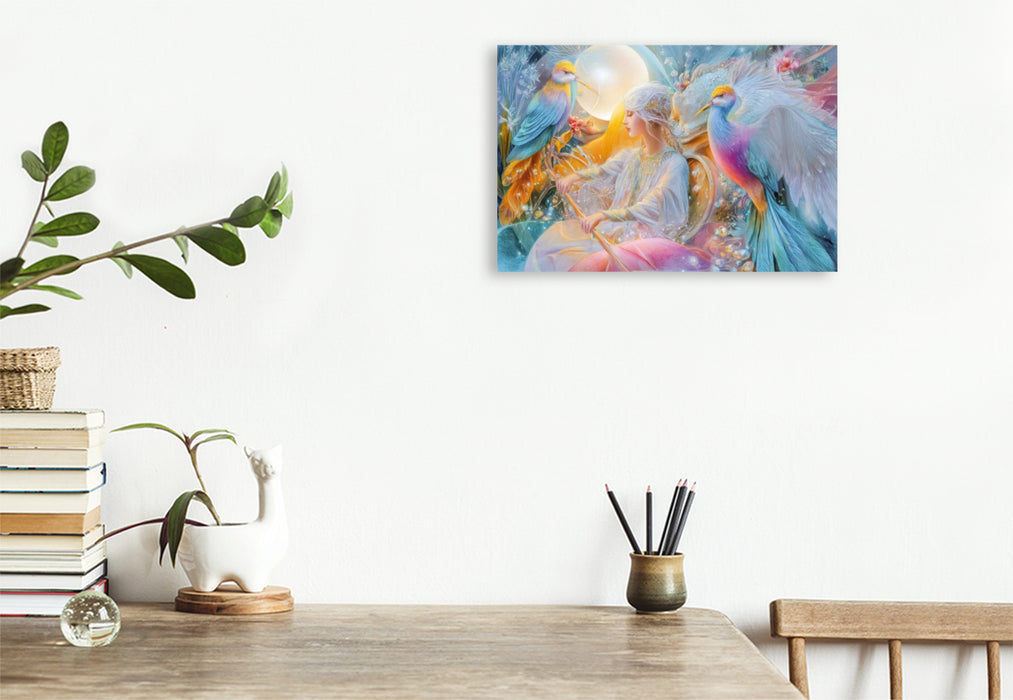 Premium Textil-Leinwand Glückselige Welten