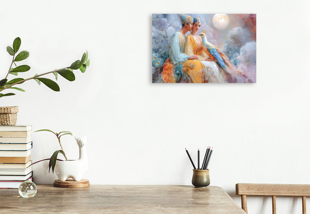 Premium Textil-Leinwand Glückselige Welten