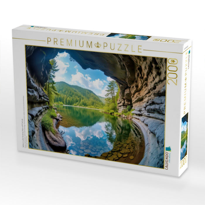 Wälder in voller Rundung, Natur trifft Technik. - CALVENDO Foto-Puzzle'