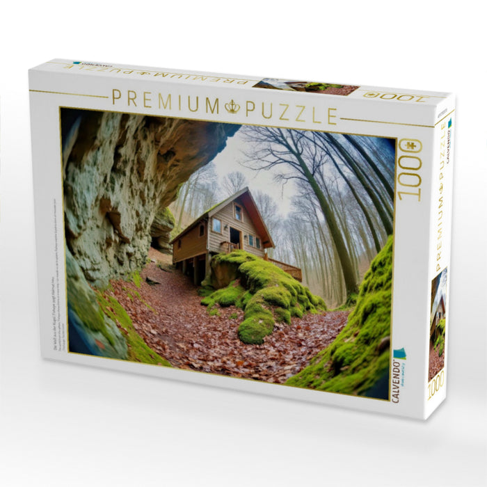 Die Welt aus der Kugel, Fisheye zeigt Heimat neu. - CALVENDO Foto-Puzzle'