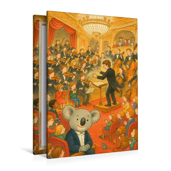 Premium Textil-Leinwand Klangzauber im Konzertsaal mit Koala