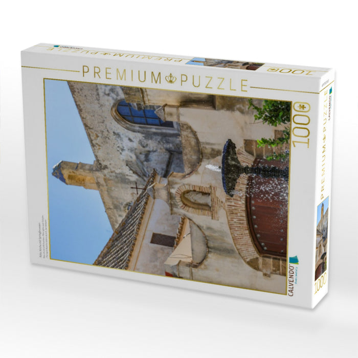 Rota, Kirche mit Springbrunnen - CALVENDO Foto-Puzzle'