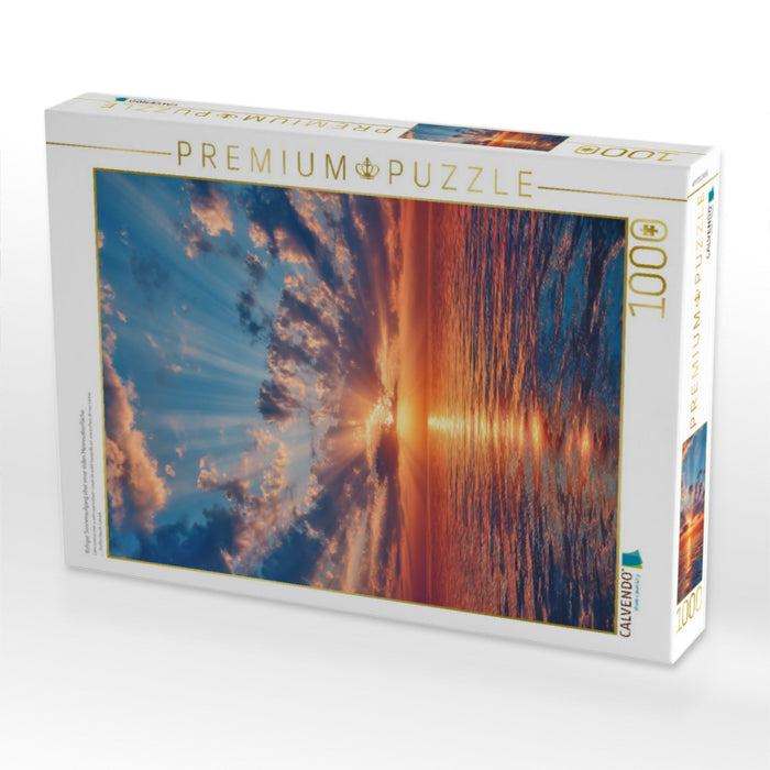 Ruhiger Sonnenaufgang über einer stillen Meeresoberfläche - CALVENDO Foto-Puzzle'