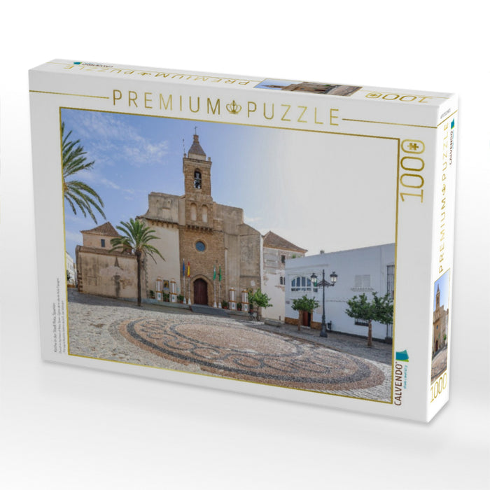 Kirche in der Stadt Rota, Spanien - CALVENDO Foto-Puzzle'