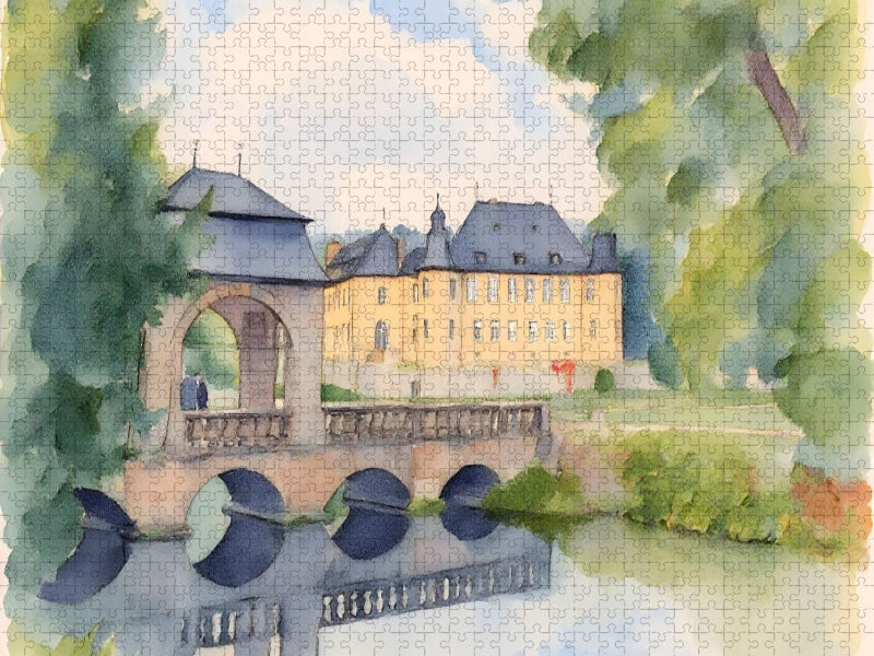 Schloss Dyck bei Jüchen - CALVENDO Foto-Puzzle'