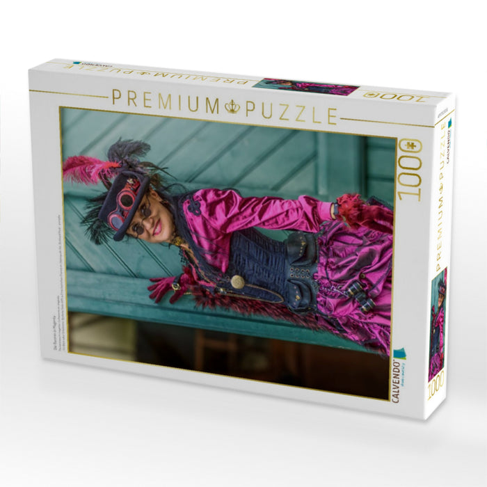 Die Baronin in Magenta - CALVENDO Foto-Puzzle'