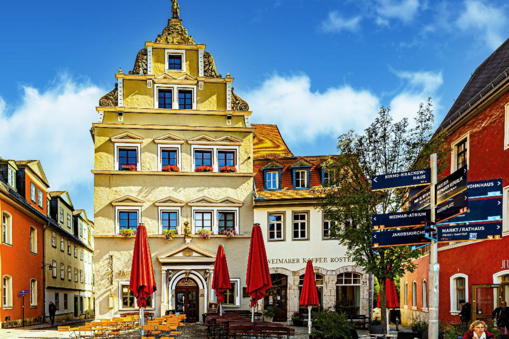 Premium Textil-Leinwand Weimar Herderplatz