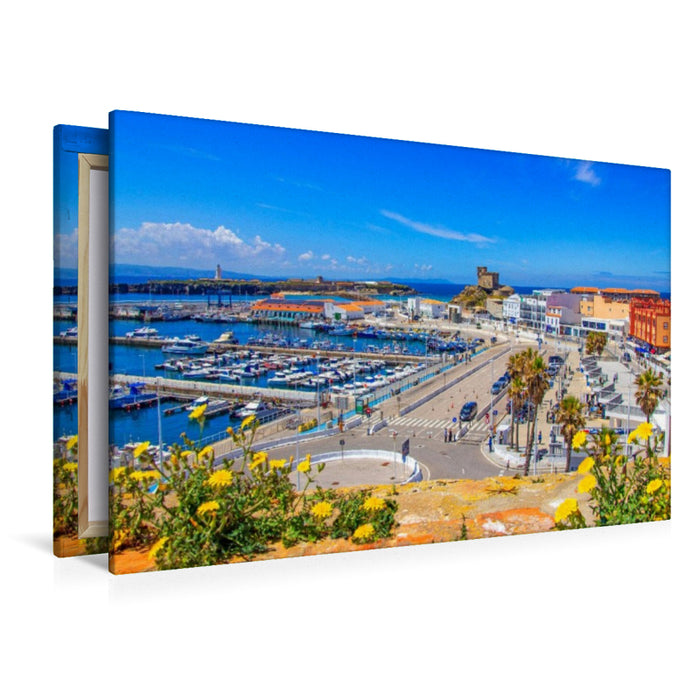 Premium Textil-Leinwand Tarifa - der südlichste Ort des europäischen Festlands
