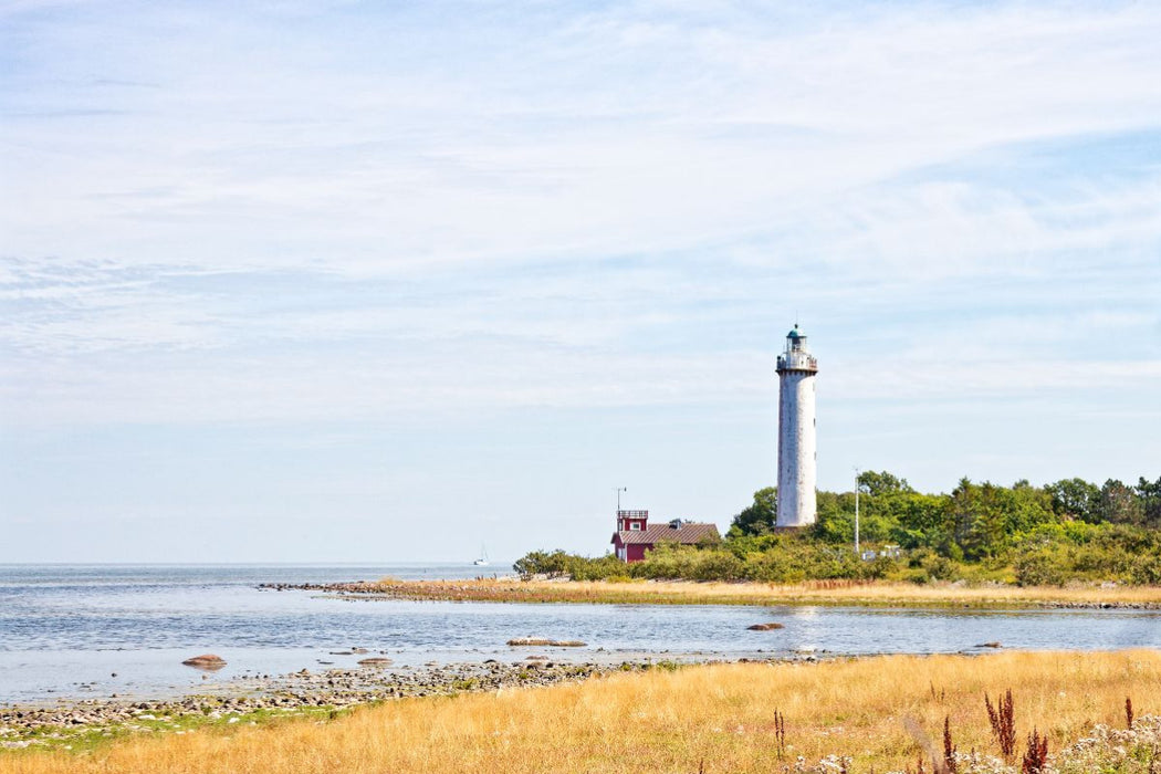 Premium Textil-Leinwand Leuchtturm „Långe Erik“ auf der schwedischen Insel Öland