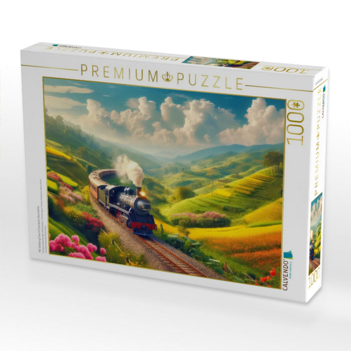 Mit Volldampf durch Eisenbahn Geschichte. - CALVENDO Foto-Puzzle'
