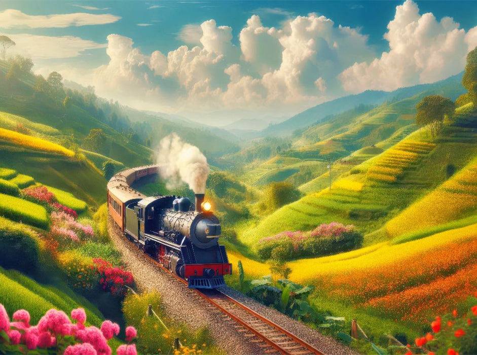 Mit Volldampf durch Eisenbahn Geschichte. - CALVENDO Foto-Puzzle'