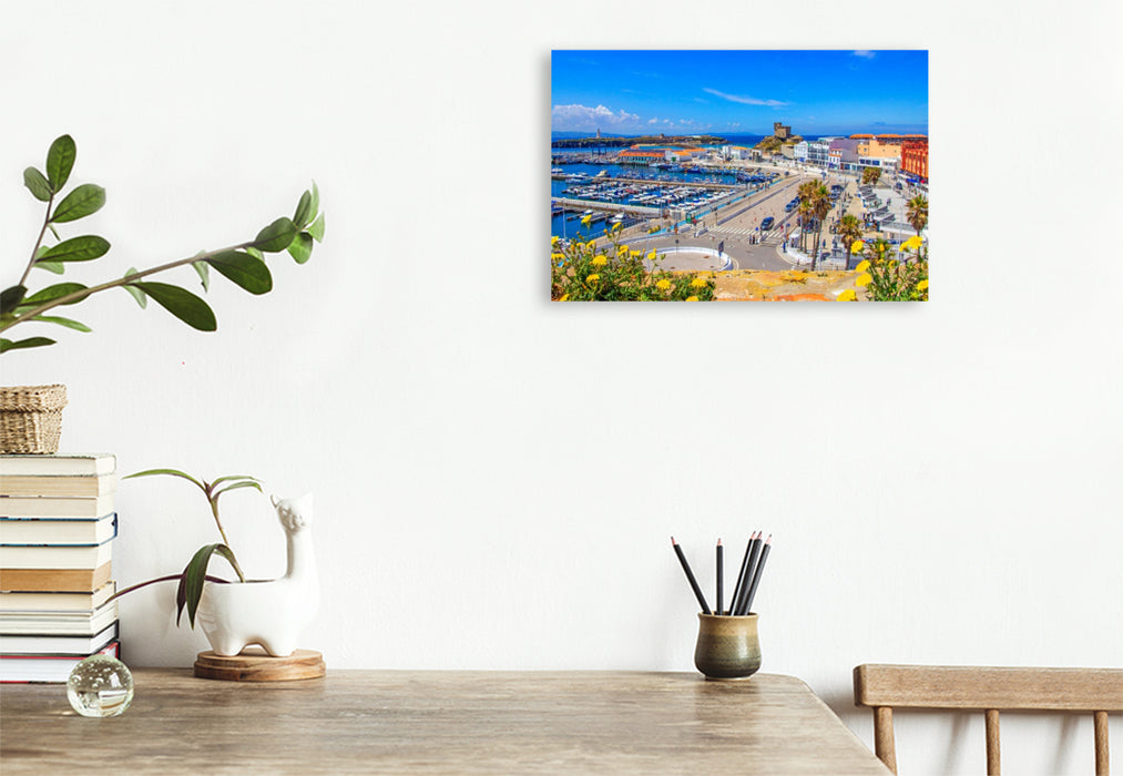 Premium Textil-Leinwand Tarifa - der südlichste Ort des europäischen Festlands