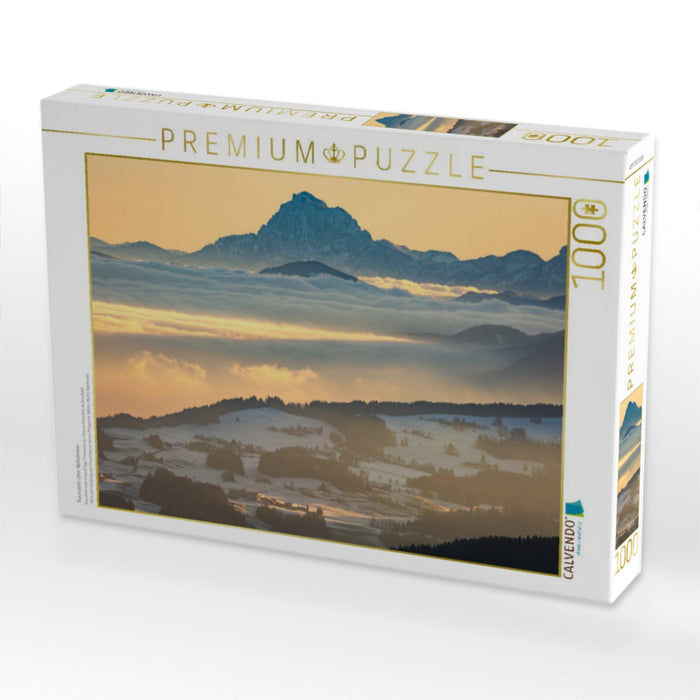 Traunstein über Nebelmeer - CALVENDO Foto-Puzzle'