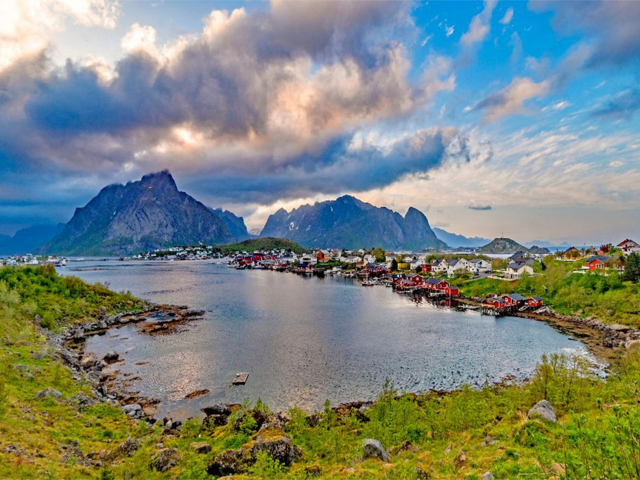 Reine in der Gemeinde Moskenes - CALVENDO Foto-Puzzle'