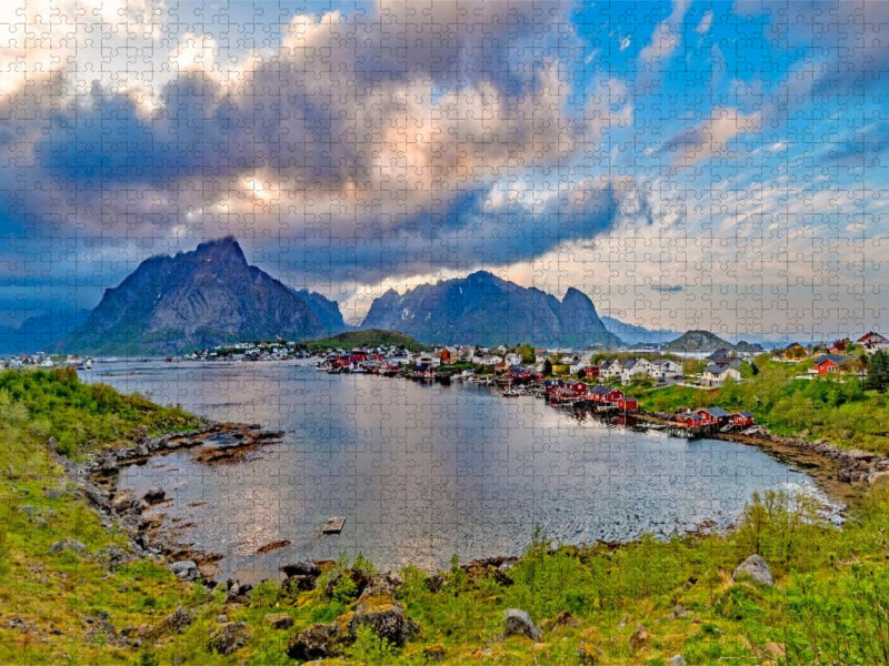 Reine in der Gemeinde Moskenes - CALVENDO Foto-Puzzle'