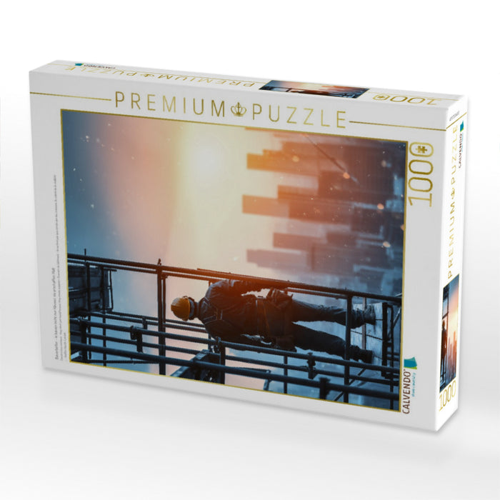 Bauarbeiter - ie bauen nicht nur Häuser, sie erschaffen Halt - CALVENDO Foto-Puzzle'