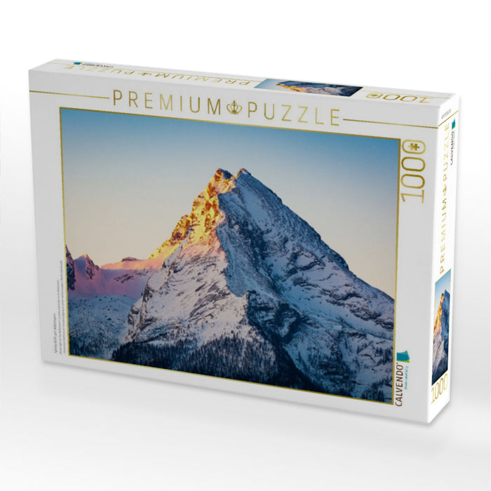 Winterlicht am Watzmann - CALVENDO Foto-Puzzle'