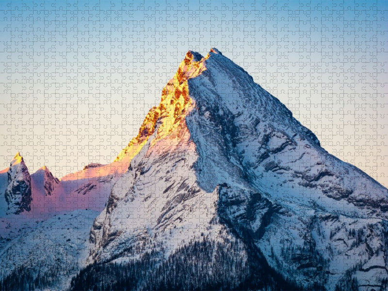 Winterlicht am Watzmann - CALVENDO Foto-Puzzle'