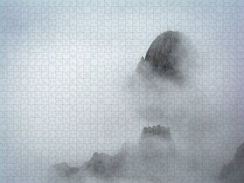 Karwendelköpfe im Nebel - CALVENDO Foto-Puzzle'