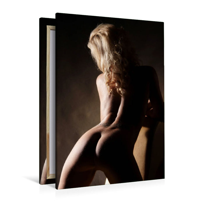 Premium Textil-Leinwand Blonder Hüftschwung