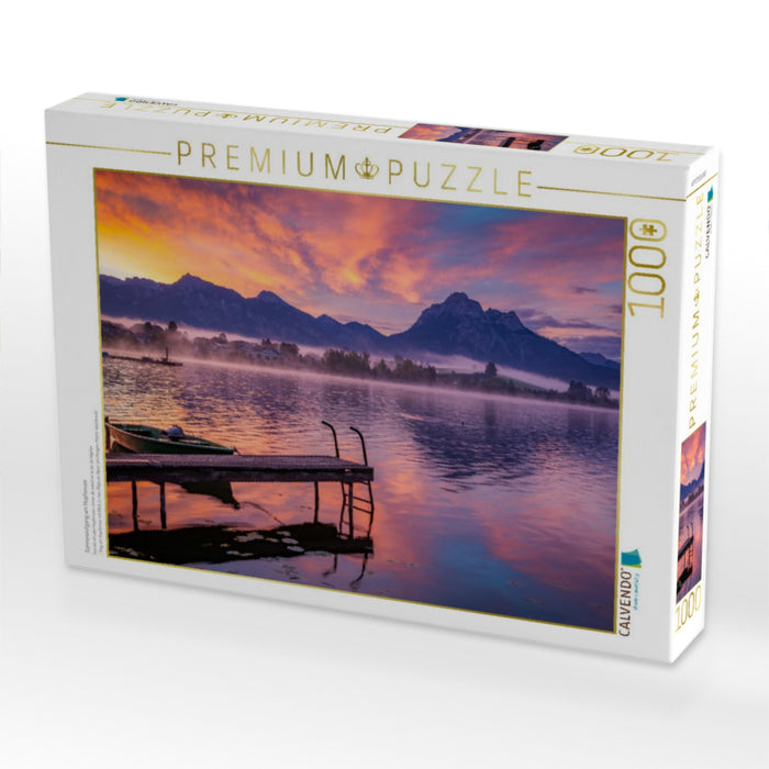 Sonnenaufgang am Hopfensee - CALVENDO Foto-Puzzle'