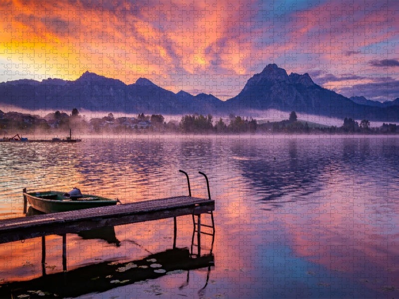 Sonnenaufgang am Hopfensee - CALVENDO Foto-Puzzle'