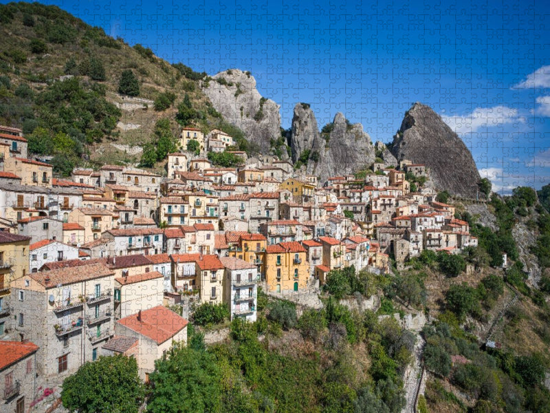 Castelmezzano in der Region Basilikata in Süditalien - CALVENDO Foto-Puzzle'