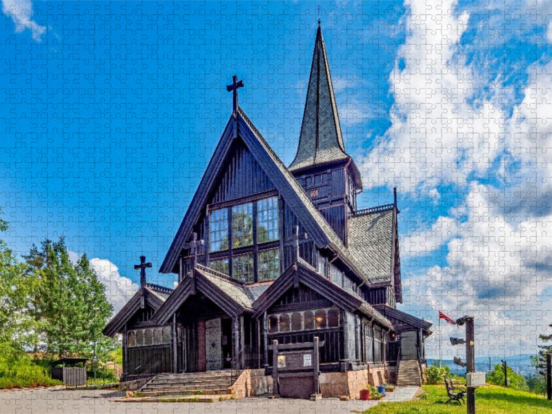 Die Holmenkollen-Kapelle - CALVENDO Foto-Puzzle'
