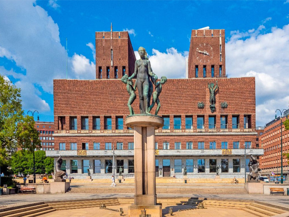 Das monumentale Rathaus von Oslo - CALVENDO Foto-Puzzle'